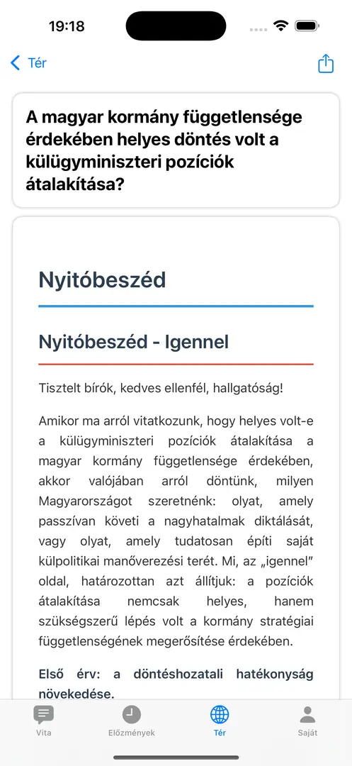 Álláspont Elemzés